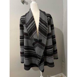 Savile Row Co. London Wool Blend Women Draped Coat Size Large